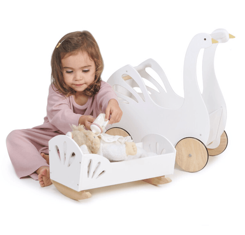 Sweet Swan Dolly Bed - Tender Leaf Toys