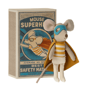 Super Hero Mouse in Matchbox - Maileg