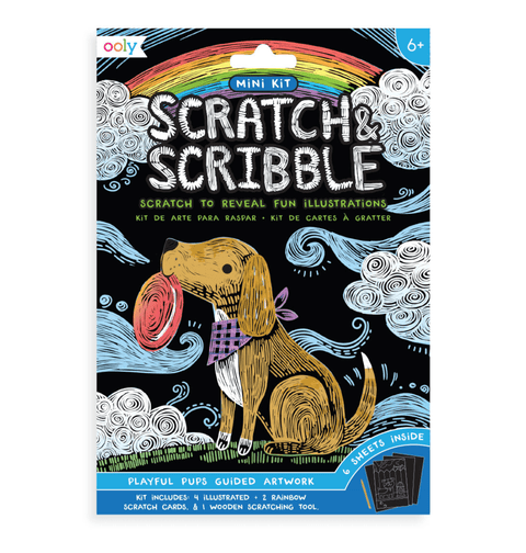 Scratch & Scribble Mini – Playful Pups - Ooly
