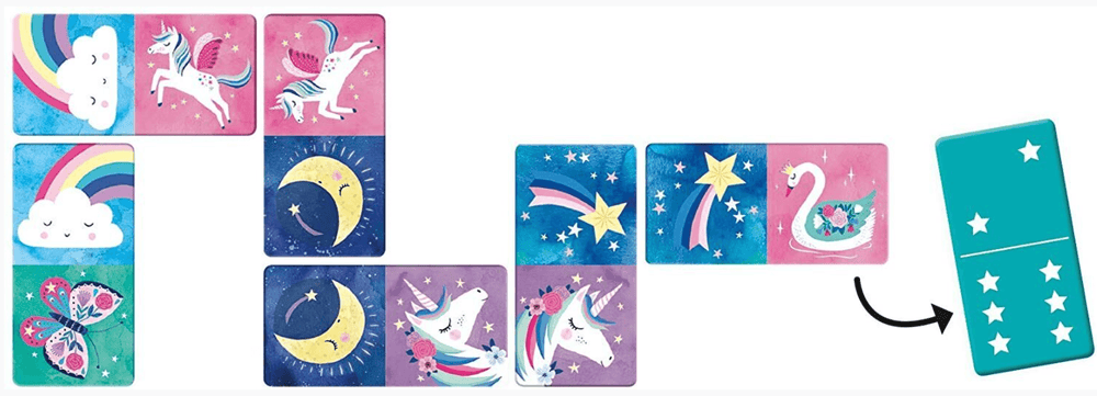 Dominoes Game - Unicorns - Mudpuppy