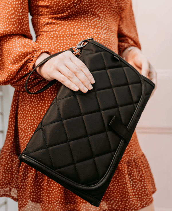 Change Mat Clutch - Black Quilt - OIOI