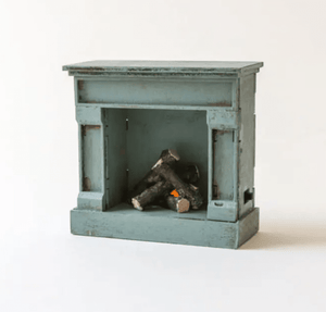 Miniature Fire Place - Dusty Green - Maileg