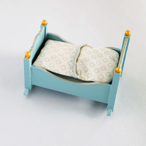 Cradle Baby Mouse Blue - Maileg