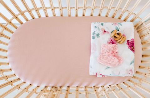 Lullaby Pink - Bassinet Sheet & Change pad cover - Snuggle Hunny Kids DISCOUNTED