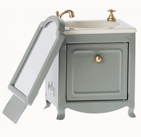 Miniature Sink Dresser & Mirror mint - Maileg - STOCK DUE EARLY JUNE