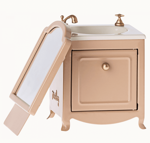 Miniature Sink Dresser & Mirror - Powder - Maileg