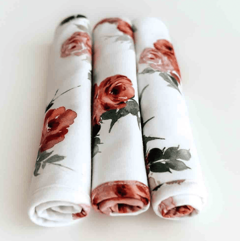 Rose Bud Organic Wash Clothes - 3 Pack - Snuggle Hunny