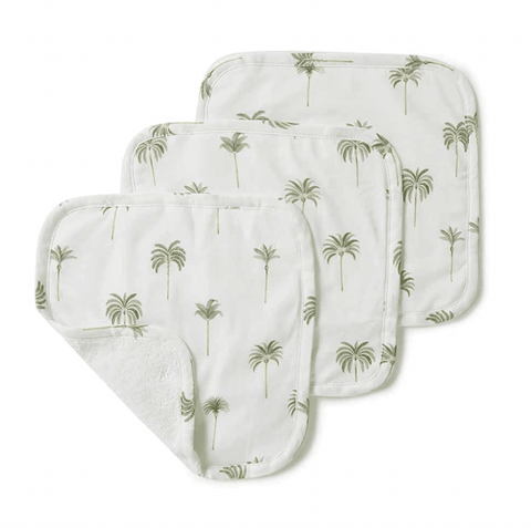 Green Palm Organic Wash Cloths - 3 Pack - Snuggle Hunny