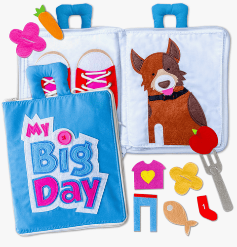Fabric Activity Book - My Big Day - Blue Cover - Curious Columbus