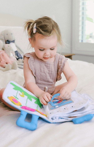 Fabric Activity Book - My Big Day - Blue Cover - Curious Columbus