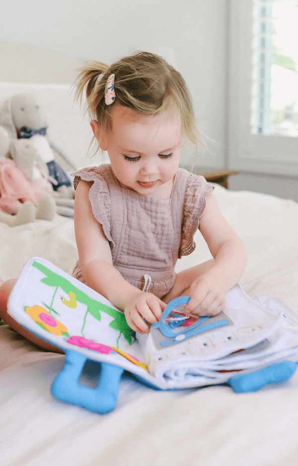 Fabric Activity Book - My Big Day - Blue Cover - Curious Columbus