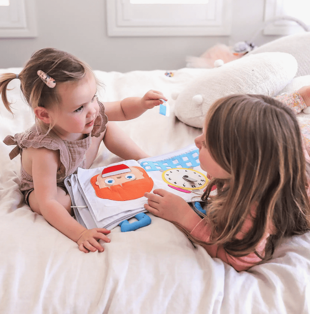 Fabric Activity Book - My Big Day - Blue Cover - Curious Columbus