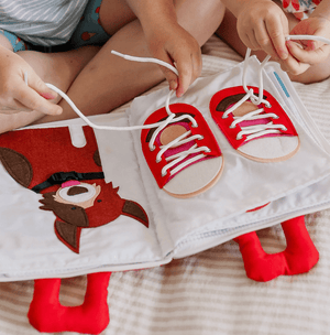 Fabric Activity Book - My Big Day - Blue Cover - Curious Columbus