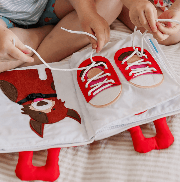 Fabric Activity Book - My Big Day - Blue Cover - Curious Columbus