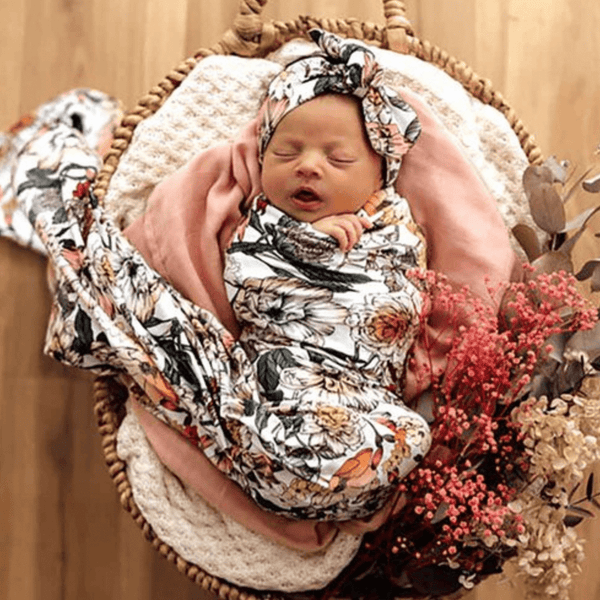 Australiana Organic Jersey Wrap Topknot Set Snuggle Hunny