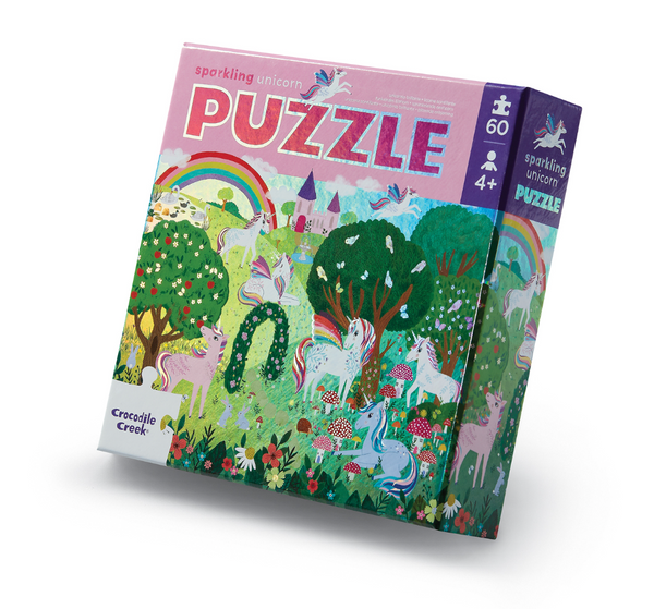 Foil Puzzle 60 pc - Sparkling Unicorn - Crocodile Creek