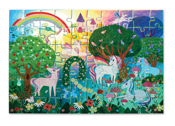 Foil Puzzle 60 pc - Sparkling Unicorn - Crocodile Creek