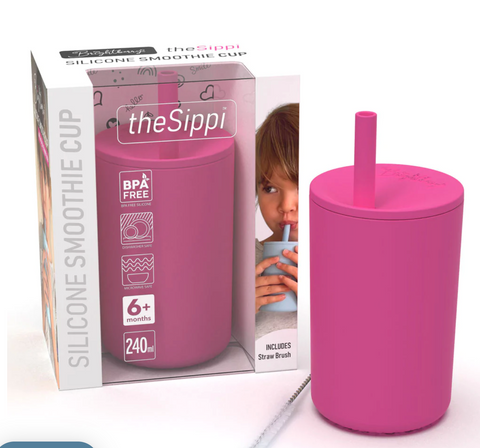 Smoothie Cup with Straw - Riberry Pink- Brightberry