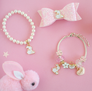 Pearl Bracelet with Bunny  - Lauren Hinkley