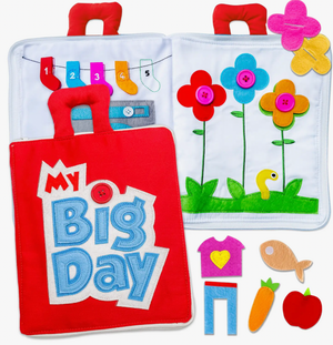 Fabric Activity Book - My Big Day - Red Cover - Curious Columbus