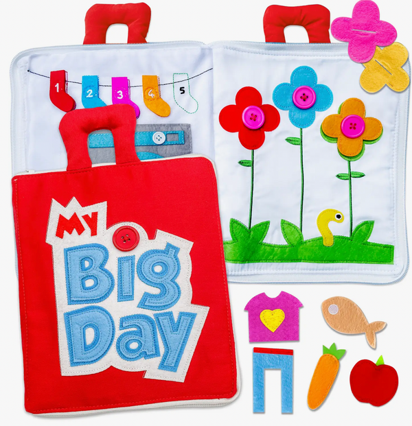 Fabric Activity Book - My Big Day - Red Cover - Curious Columbus