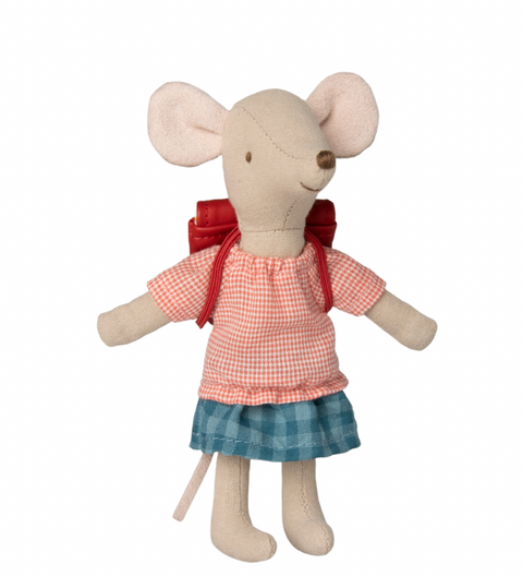 Mouse Tricycle Big Sister with Bag red - Maileg