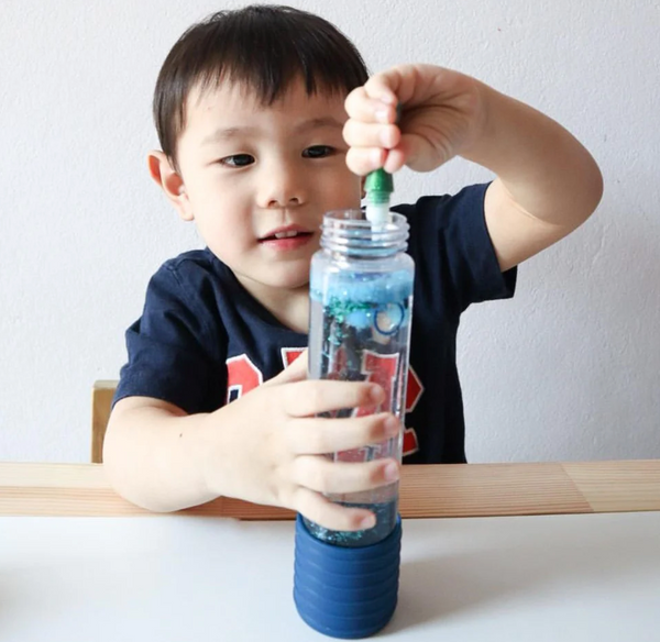 DIY Calm Down Sensory Bottle - Rainbow - Jellystone