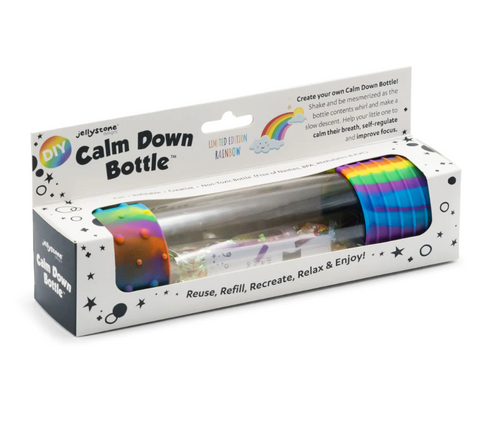 DIY Calm Down Sensory Bottle - Rainbow - Jellystone
