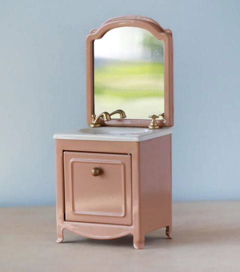 Miniature Sink Dresser & Mirror - Powder - Maileg