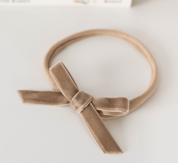 Velvet Bow - Pebble - Snuggle Hunny Kids