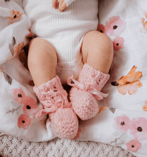Bonnet & Booties Set - Pink - Snuggle Hunny Kids