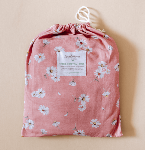 Daisy Fitted Cot Sheet - Snuggle Hunny Kids