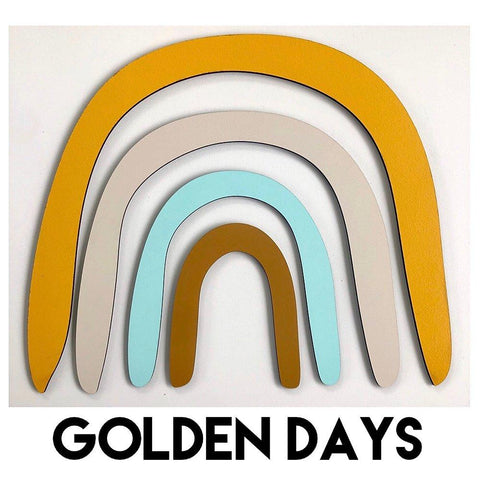 Wooden Rainbow Decor - Golden Days - Timber Tinkers DISCOUNTED