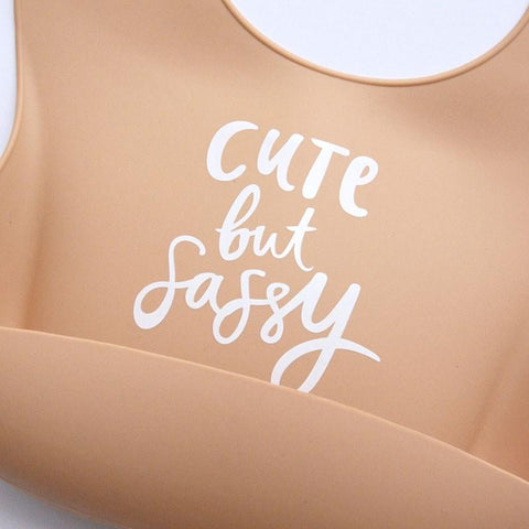 Silicone Bib - Cute but Sassy - Nude - The Somewhere Co