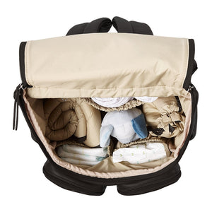 Faux Leather Nappy Backpack - Black - OIOI