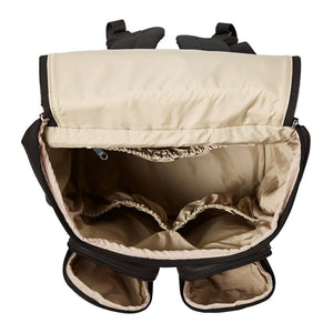 Faux Leather Nappy Backpack - Black - OIOI