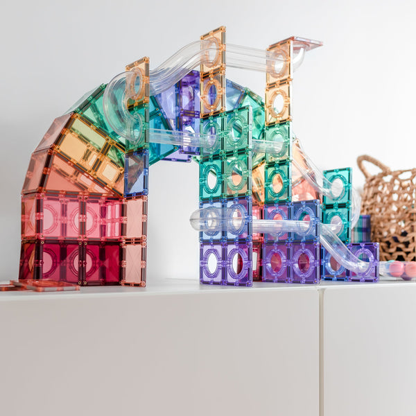 Pastel Ball Run Pack 106 pc - Connetix Tiles