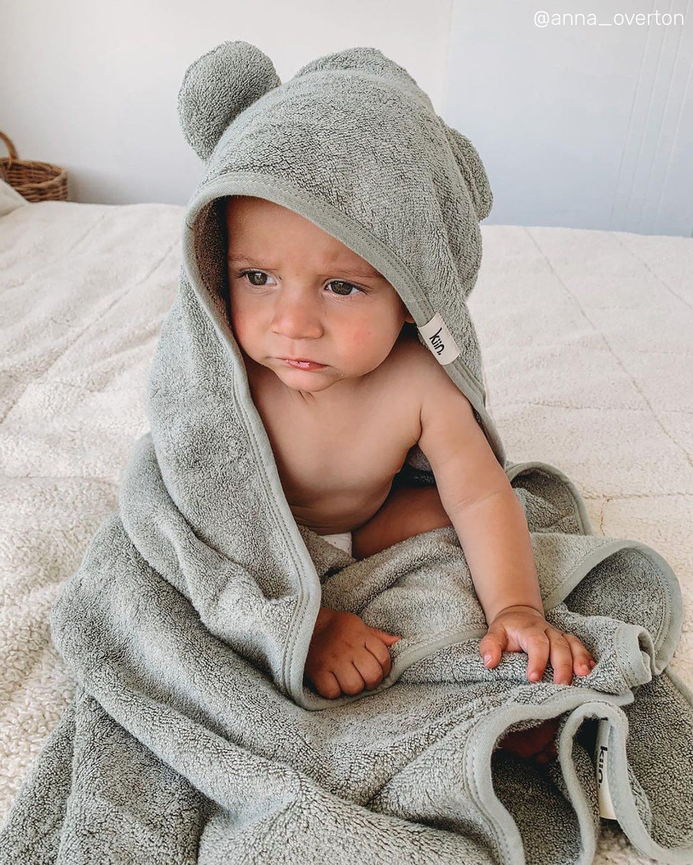 Hooded Towel - Sage - Kiin