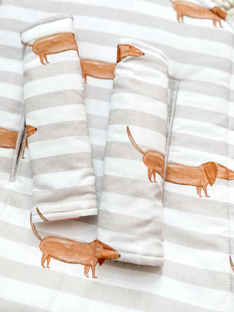 Harness Covers | Grey Sausage Dogs - Bambella Designs