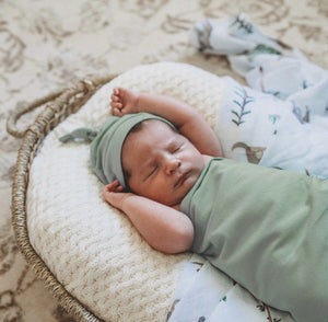 Sage - Jersey Wrap & Beanie Set - Snuggle Hunny Kids