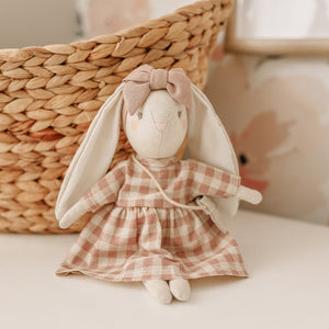 Mini Sofia Bunny Rose Check 27cm - Alimrose