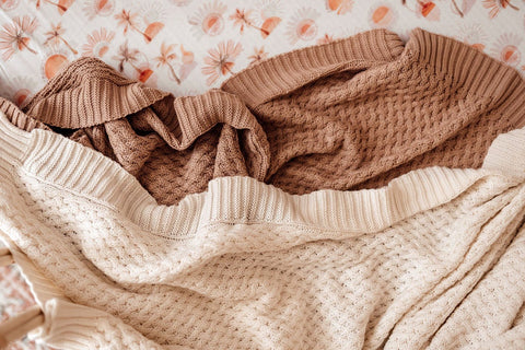 Hazelnut Diamond Knit Baby Blanket - Snuggle Hunny Kids