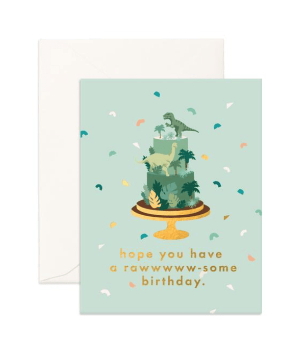 Card - 'Raw-Some Birthday' - Fox & Fallow