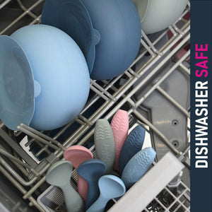 Silicone Spoons - 2 pack - Pacific Blue - Brightberry DISCOUNTED