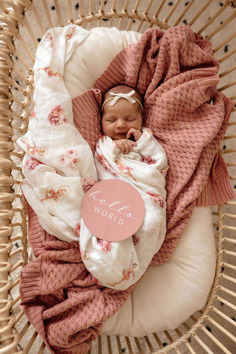 Rosa Diamond Knit Baby Blanket - Snuggle Hunny Kids