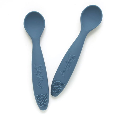 Silicone Spoons - 2 pack - Blueberry Blue - Brightberry