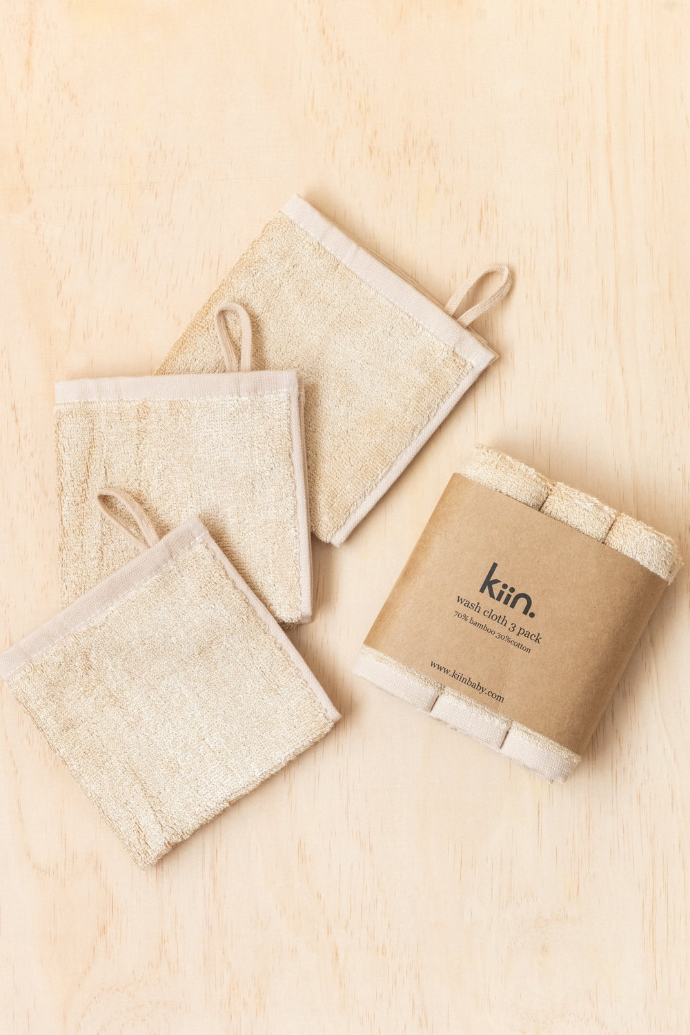 Wash Cloth 3 Pack - Oat - Kiin