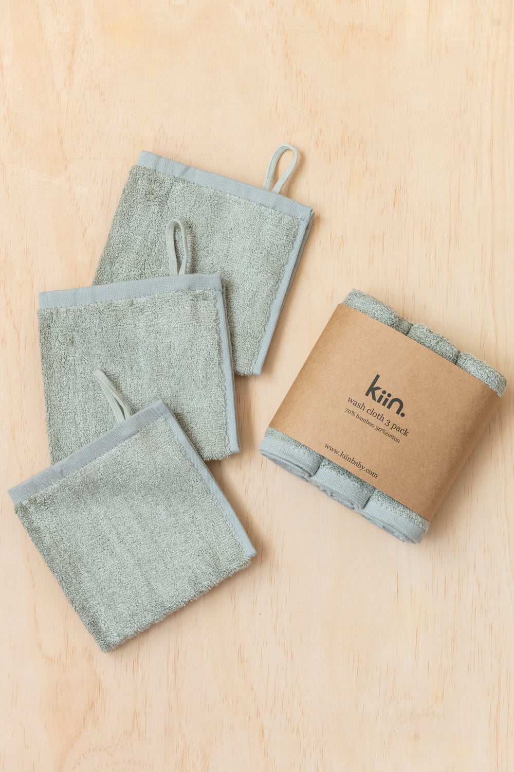 Wash Cloth 3 Pack - Sage - Kiin